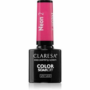 Claresa SoakOff UV/LED Color Neon gelový lak na nehty odstín 2 5 g obraz