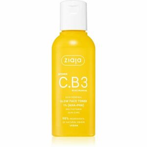 Ziaja Vitamin C.B3 Niacinamide exfoliační čisticí tonikum s kyselinami 1% [aha+pha] 120 ml obraz