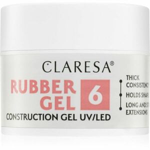 Claresa Rubber Gel Construction Gel UV/LED gelový lak pro prodloužení nehtů odstín 06 12 g obraz