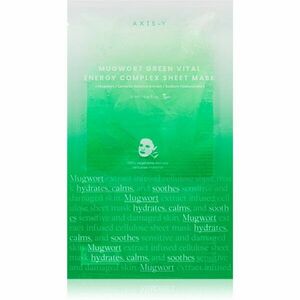 AXIS-Y Mugwort Green Vital Energy Complex Sheet Mask plátýnková maska s hydratačním a zklidňujícím účinkem 27 ml obraz