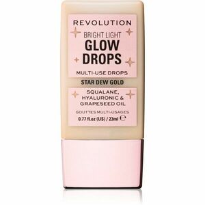 Makeup Revolution Bright Light Glow Drops tekutý rozjasňovač odstín Golden Star Dew 23 ml obraz