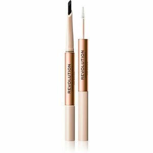 Makeup Revolution Fluffy Brow Filter Duo oboustranná tužka na obočí pro fixaci a tvar odstín Ash Brown 0.12 g obraz