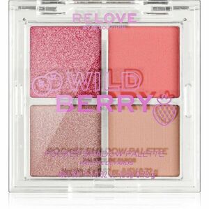 Revolution Relove Pocket Palette paletka očních stínů odstín Wild Berry 4x0.72 g obraz