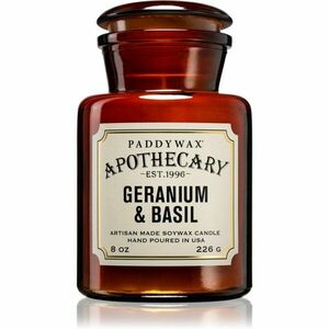 Paddywax Apothecary Geranium & Basil vonná svíčka 226 g obraz