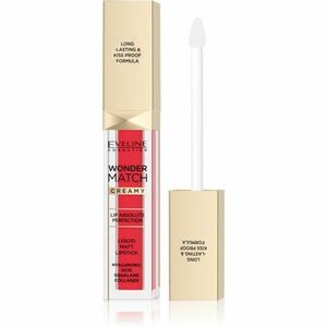 Eveline Cosmetics Wonder Match dlouhotrvající matná tekutá rtěnka s kyselinou hyaluronovou odstín 06 Classic Red 6, 8 ml obraz