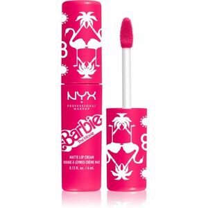 NYX Professional Makeup Barbie Smooth Whip Matte Lip Cream matná tekutá rtěnka odstín 01 Dreamhouse Pink 4 ml obraz