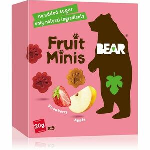 BEAR Fruit Minis Jahoda & Jablko sušené ovoce 5x20 g obraz