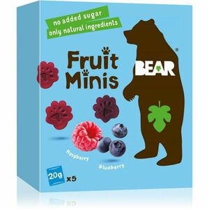 BEAR Fruit Minis Jahoda & Jablko sušené ovoce 5x20 g obraz