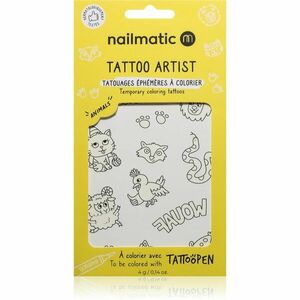 Nailmatic Tattoo Artist Temporary Coloring Tattoos tetování pro děti 3 y+ Animals 9x16, 3 cm obraz