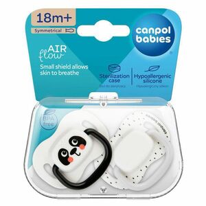 CANPOL BABIES Set symetrických dudlíků BabiesBoo 18m+ bílý 2 kusy obraz