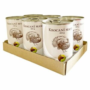 BOHEMIA PET FOOD Konzerva krocaní maso ve vlastní šťávě pro psy 6x400g obraz