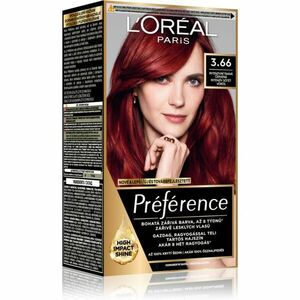 L’Oréal Paris Préférence barva na vlasy odstín 3.66 Intense Dark Red 1 ks obraz