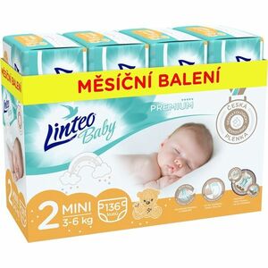 LINTEO Baby Plenky Prémium Mini (3-6 kg) 136 ks obraz