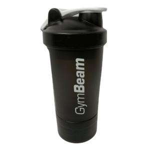 GYMBEAM Vícedílný šejkr Blend Bottle Black White 600ml obraz