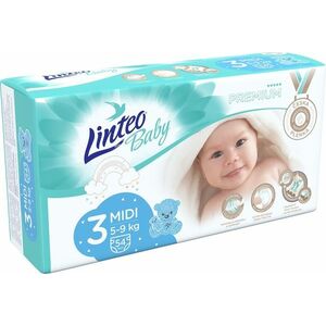 LINTEO Baby Plenky Prémium Midi 5–9kg, 54 ks obraz