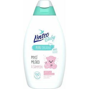 LINTEO Baby Dětské mycí mléko a šampon s BIO měsíčkem lékařským 425 ml obraz