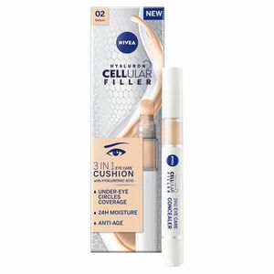 Nivea Tónovací oční krém v houbičce 3v1 Hyaluron Cellular Filler (3 in 1 Eye Care Concealer) 4 ml 02 Medium obraz