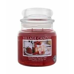 Village Candle Vonná svíčka ve skle Jahodový koláč (Strawberry Pound Cake) 389 g obraz