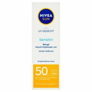 Nivea Pleťový krém na opalování pro citlivou pleť Sensitive SPF 50 (Sun Allergy Protection) 50 ml obraz