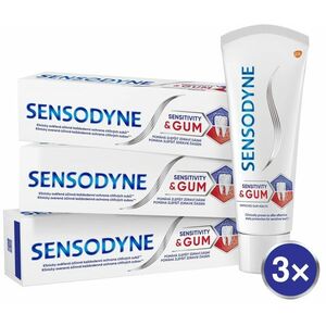 Sensodyne Zubní pasta Sensitivity & Gum Trio 3 x 75 ml obraz