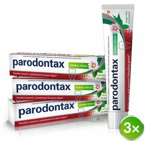 Parodontax Zubní pasta proti krvácení dásní a paradontóze Herbal Fresh Tripack 3 x 75 ml obraz