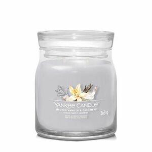 Yankee Candle Aromatická svíčka Signature sklo střední Smoked Vanilla & Cashmere 368 g obraz