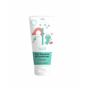 NAÏF Dětský šampon a kondicionér 2v1 pro snadné rozčesávání Baby & Kids (2in1 Shampoo & Conditioner) 200 ml obraz