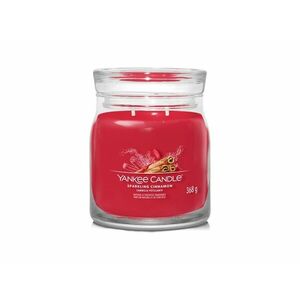 Yankee Candle Aromatická svíčka Signature sklo střední Sparkling Cinnamon 368 g obraz