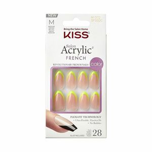 KISS Nalepovací nehty Salon Acrylic French Color - Hype 28 ks obraz