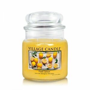 Village Candle Vonná svíčka ve skle Svěží citrón (Fresh Lemon) 389 g obraz