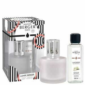 Maison Berger Paris Dárková sada katalytická lampa Illusion ojíněná 250 ml + náplň Černá Angelika Black Angelika 250 ml obraz