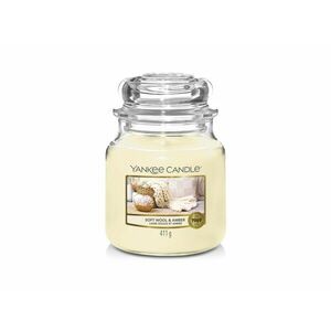 Yankee Candle Aromatická svíčka Classic střední Soft Wool & Amber 411 g obraz