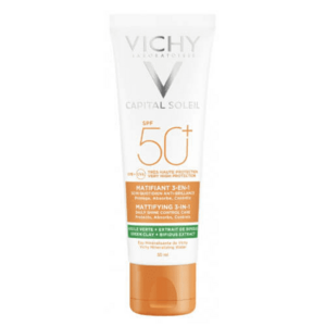 Vichy Zmatňující ochranný krém na obličej 3v1 Capital Soleil SPF 50+ (Mattifying 3 in 1) 50 ml obraz