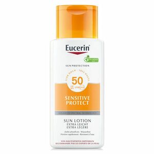 Eucerin Extra lehké mléko na opalování Sensitive Protect SPF 50+ (Extra Light Sun Lotion) 150 ml obraz