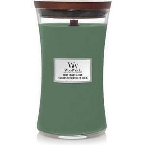 WoodWick Vonná svíčka váza velká Mint Leaves & Oak 609, 5 g obraz