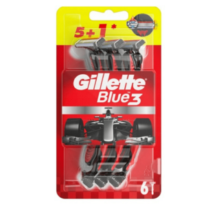 Gillette Jednorázová holítka Blue3 Red & White 5+1 ks obraz