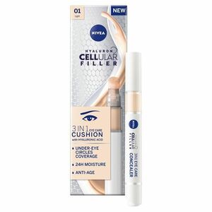 Nivea Tónovací oční krém v houbičce 3v1 Hyaluron Cellular Filler (3 in 1 Eye Care Concealer) 4 ml 01 Light obraz