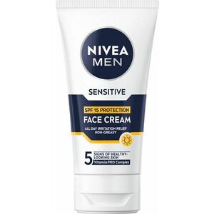 Nivea Ochranný pleťový krém SPF 15 Men Sensitive (Face Cream) 75 ml obraz