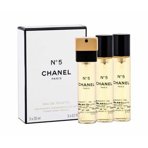 Chanel No. 5 - toaletní voda s rozprašovačem - náplň (3 x 20 ml) 60 ml obraz