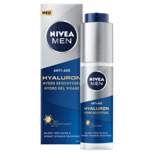 Nivea Osvěžující pleťový gel Nivea Men Hyaluron Anti-Age (Hydro Gel Visage) 50 ml obraz