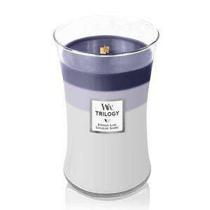 Woodwick Lavender Spa vonná svíčka s dřevěným knotem obraz