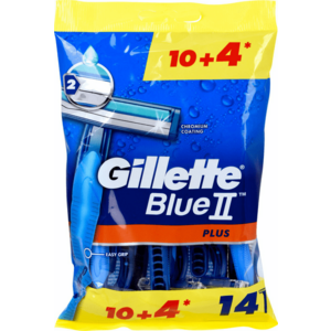 Gillette Pánská jednorázová holítka Gillette Blue2 Plus 10+4 ks obraz