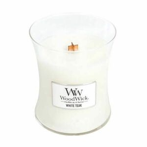 WoodWick Vonná svíčka váza White Teak 275 g obraz