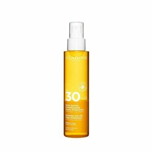 Clarins Opalovací olej na tělo a vlasy SPF 30 (Glowing Sun Oil) 150 ml obraz