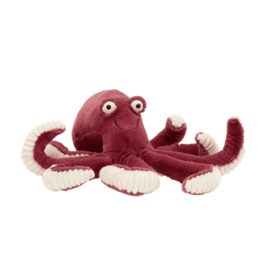 Jellycat Chobotnice Obbie vínová 39 cm obraz