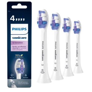 Philips Sonicare Sensitive HX6054/10 Standardní velikost hlavice sonického kartáčku, 4 ks obraz