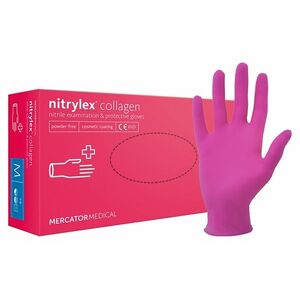 Mercator Medical Nitrylex nitril collagen jednorázové rukavice bez púdru 100ks M obraz