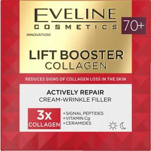 Eveline Cosmetics EVELINE LIFT BOOSTER COLLAGEN - AKTÍVNE OBNOVUJÚCI KRÉM NA VYPLNENIE VRÁSOK 70+ 50ml obraz