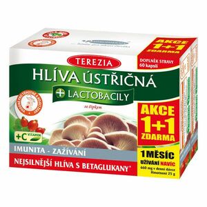 Terezia Company Hlíva ústřičná + laktobacily + vitamín C 60 kapslí + 60 kapslí ZDARMA obraz