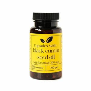 Olej ze semen černého kmínu (Nigella sativa) v kapslích /300 mg - 100 kapslí - Herbatica obraz